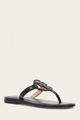 Frye Taylor Logo Sandal - Black Frye Taylor Logo Sandal - Black
