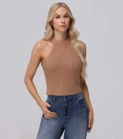 Frye Cable Halter Sweater - Cable Halter Sweater Frye Cable Halter Sweater - Cable Halter Sweater