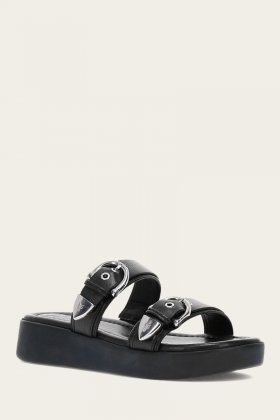 Frye Maya Buckle Sandal - Black Frye Maya Buckle Sandal - Black