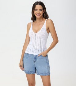 Frye Crochet V-Neck Tank - Crochet V-Neck Tank Frye Crochet V-Neck Tank - Crochet V-Neck Tank